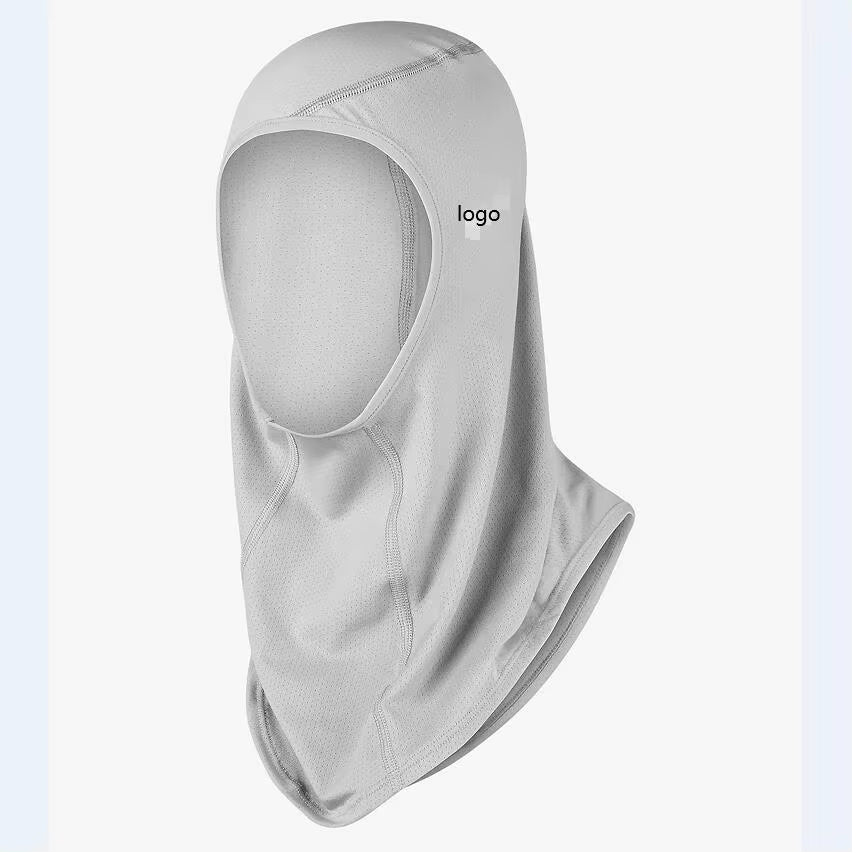 Customized Muslim Women Breathable Mesh Fabric Moisture Wicking Ladies Islamic Fitness Gym Running Jogging Scarf Sports Hijab