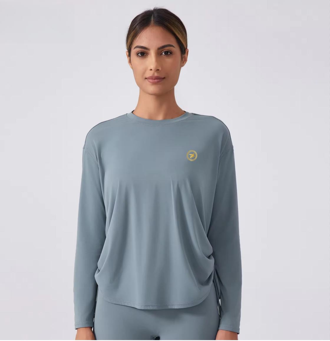 Women's Modest Activewear Shirt with Drawstrings