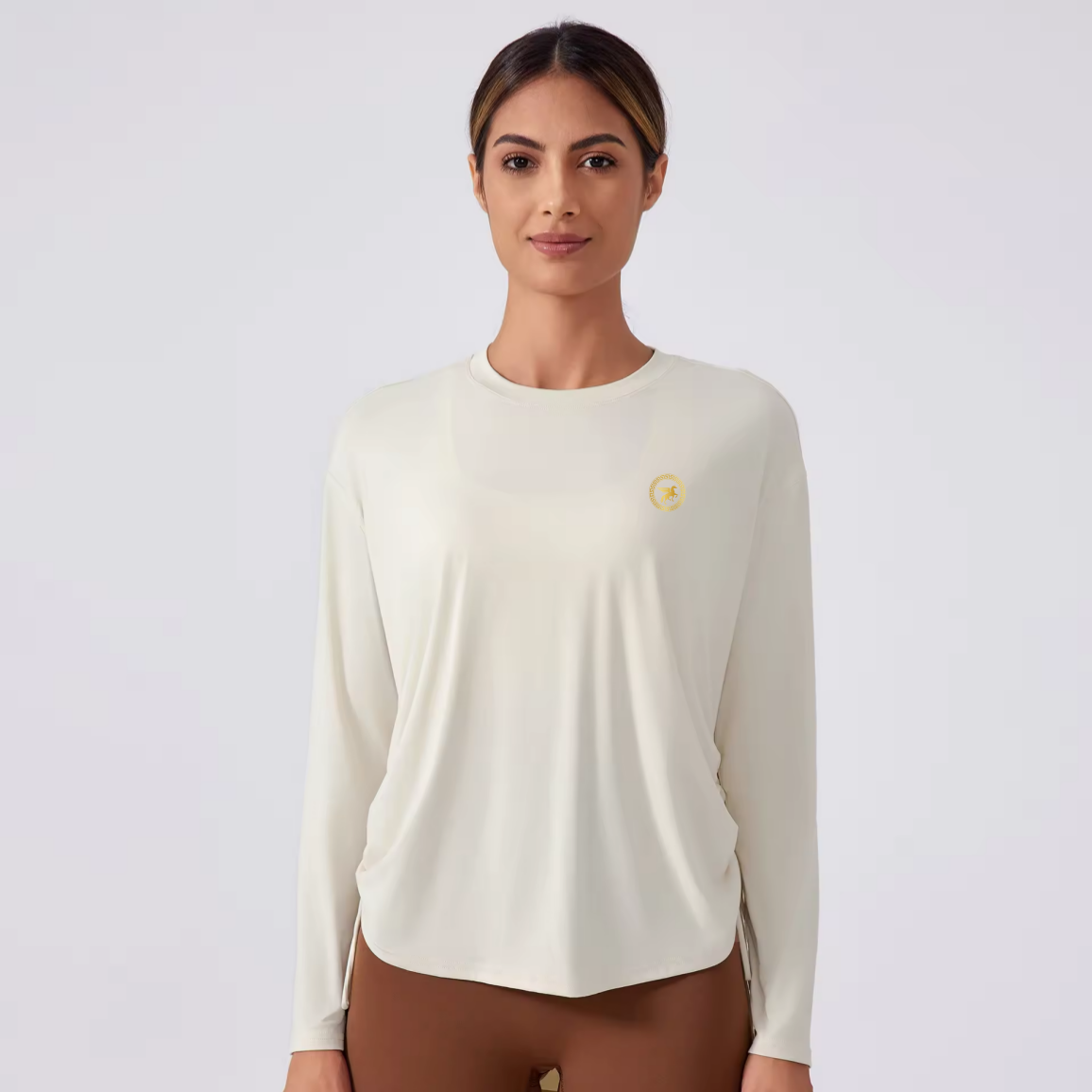 Women's Modest Activewear Shirt with Drawstrings
