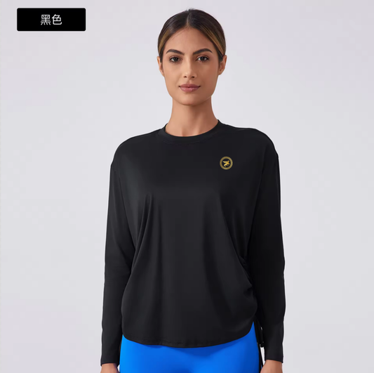 Women's Modest Activewear Shirt with Drawstrings