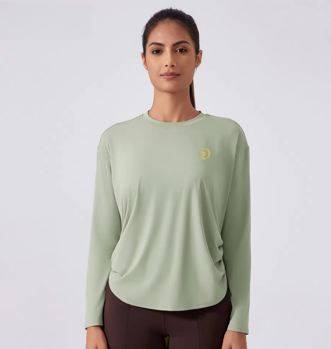 Women's Modest Activewear Shirt with Drawstrings