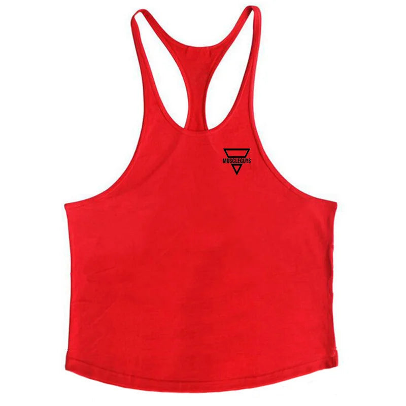 Gym Hombre New Fashion Men Gym Tank Top Fitness Y Back Clothing Summer Men'S Cotton Sleeveless Vest Outdoor Sports Fitness Top